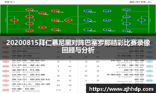 20200815拜仁慕尼黑对阵巴塞罗那精彩比赛录像回顾与分析